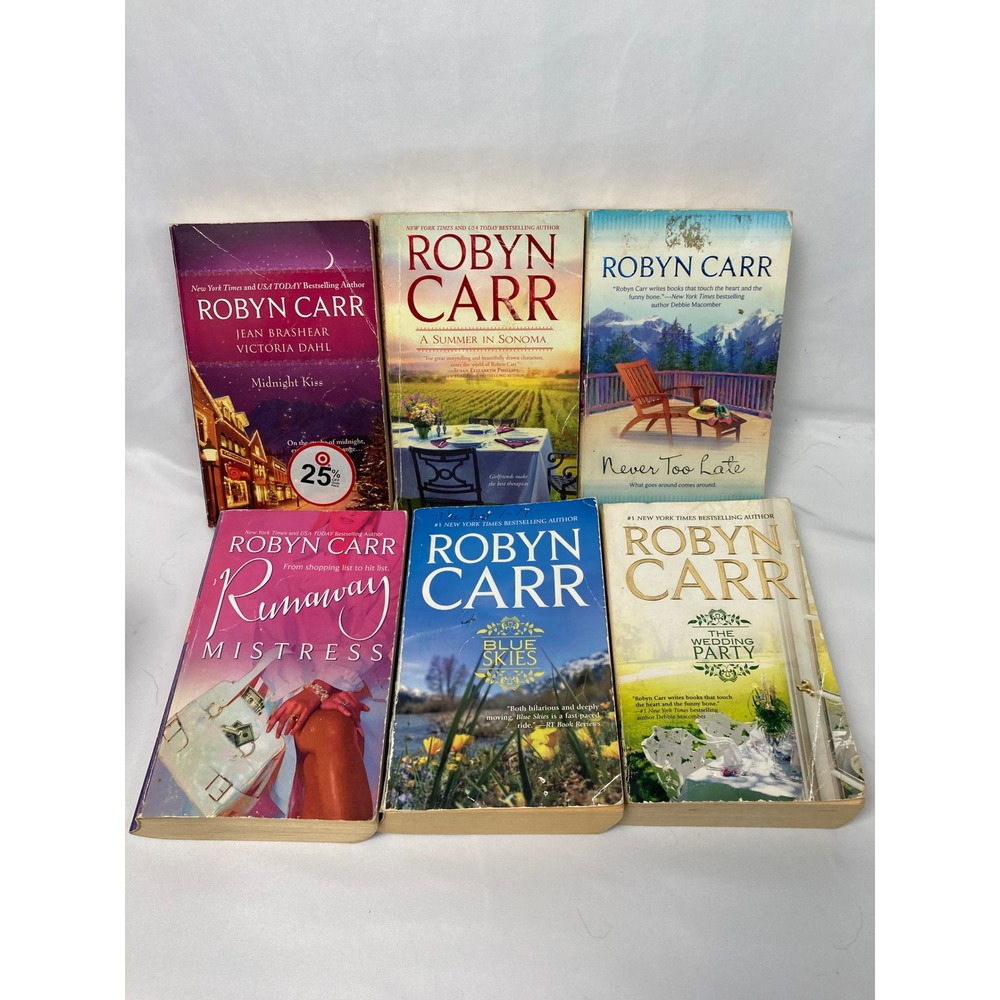 Robyn Carr Paperback Lot of 6 Romance Blue Skies Wedding Party & More